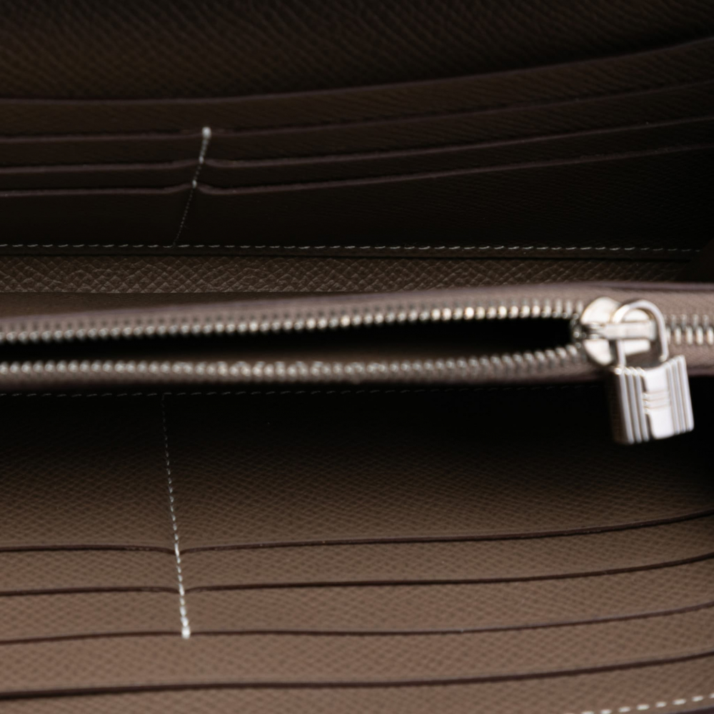 Hermès Kelly Epsom Leather Long Wallet Etoupe
