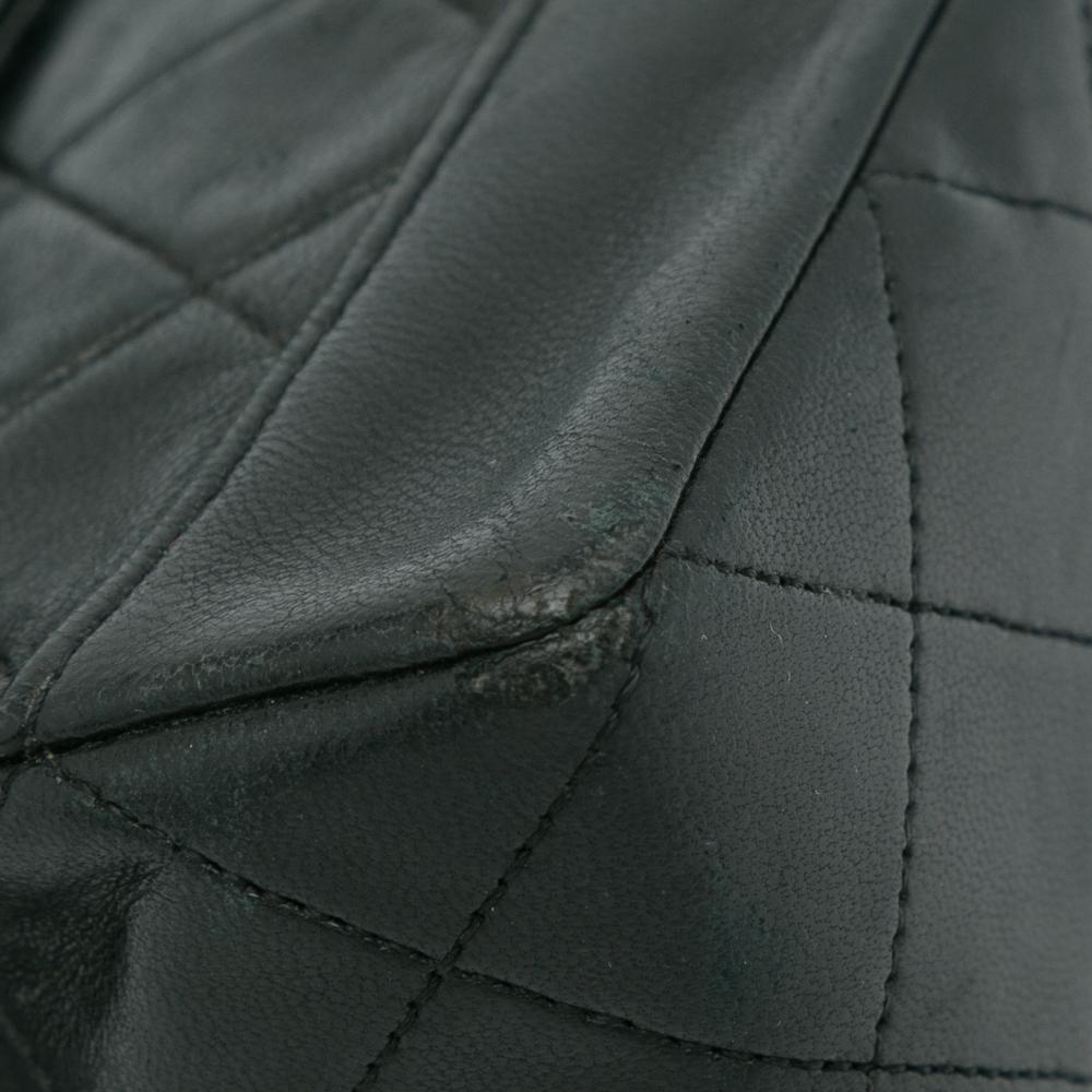 Chanel B Chanel Black Lambskin Leather Leather Quilted Lambskin Shoulder Bag France