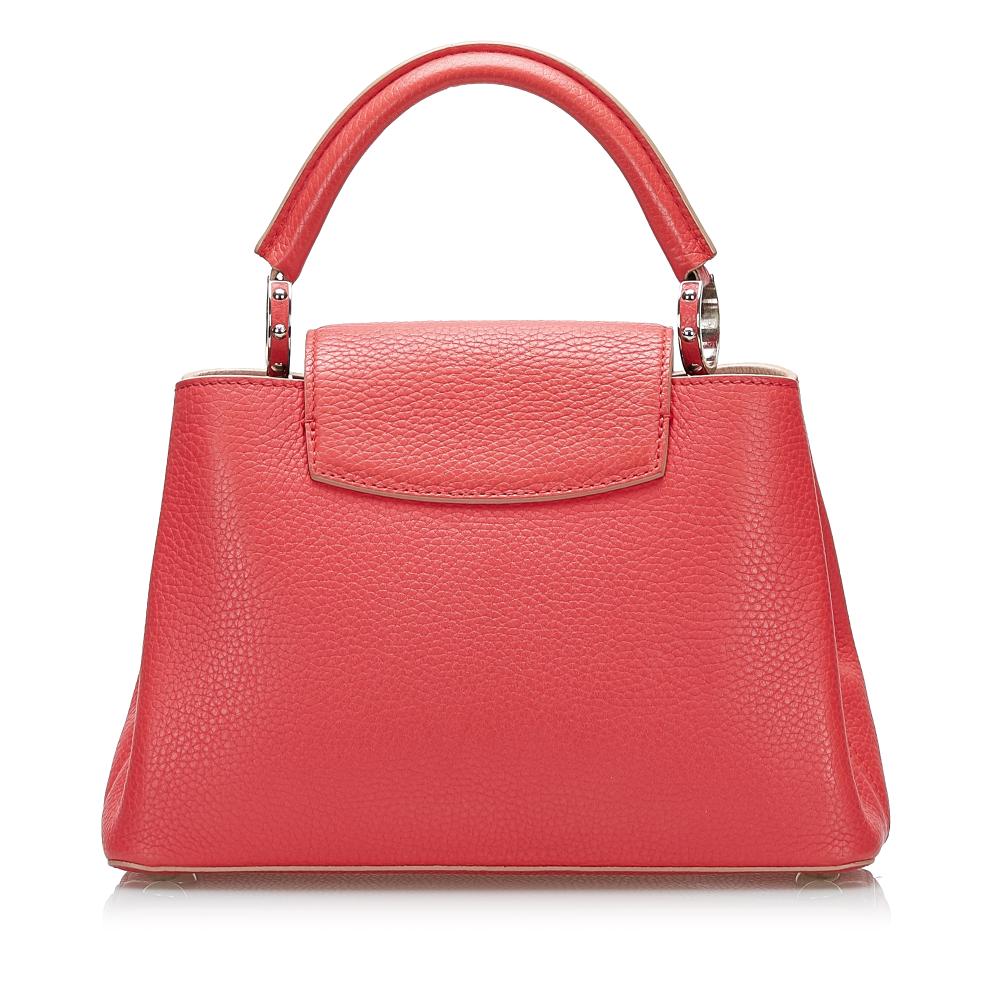 Louis Vuitton B Louis Vuitton Red Calf Leather Taurillon Capucines BB France