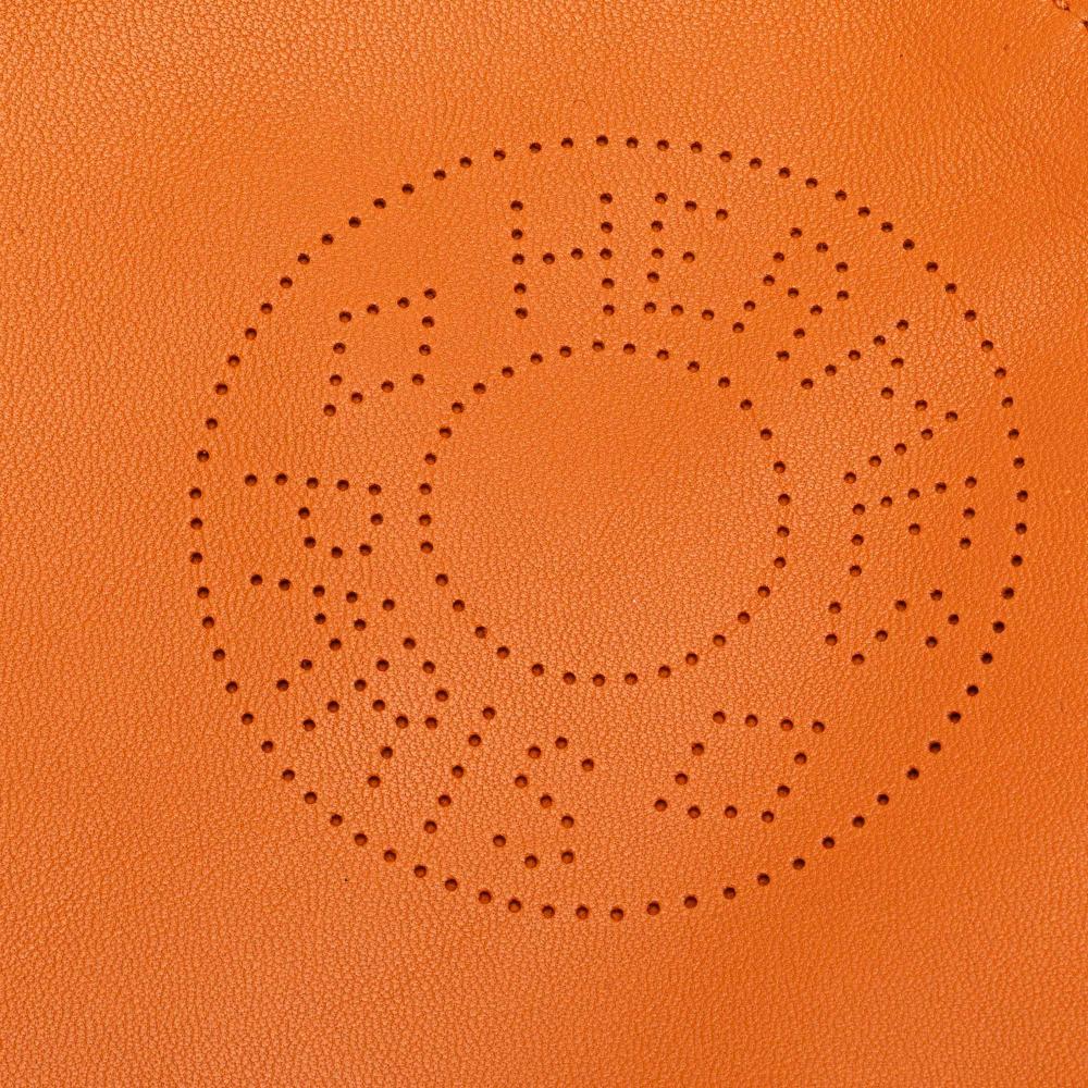 Hermès B Hermès Orange Lambskin Leather Leather Milo Clou de Selle Crossbody France