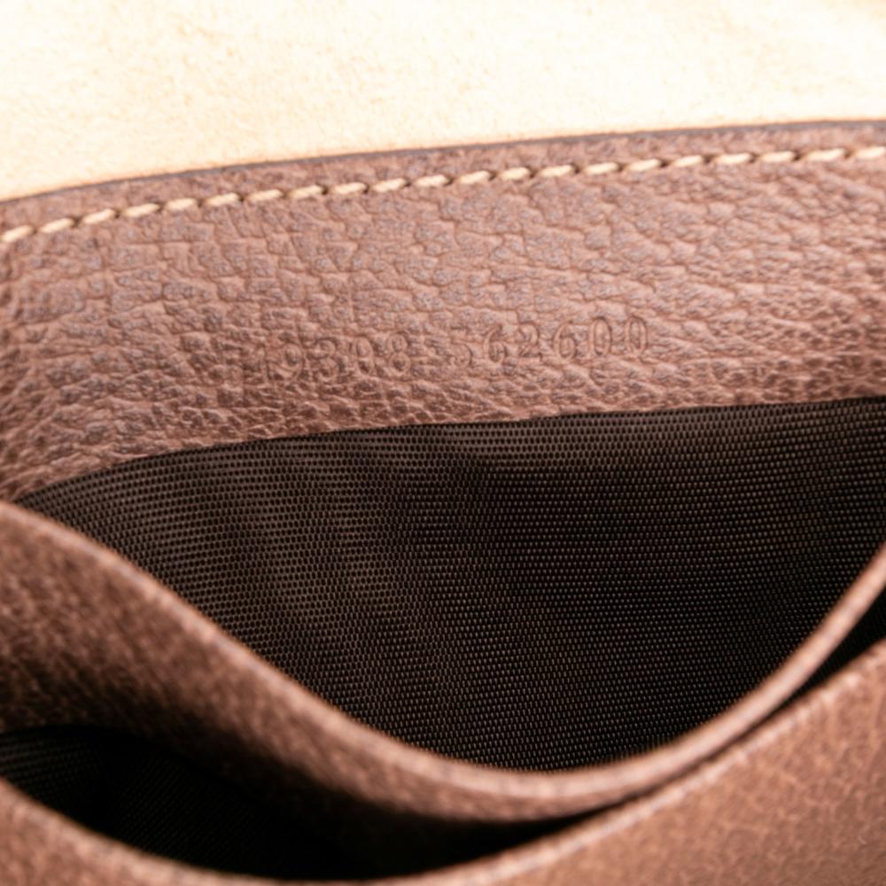 Gucci AB Gucci Brown Beige Coated Canvas Fabric Small GG Supreme Web Ophidia Belt Bag Italy