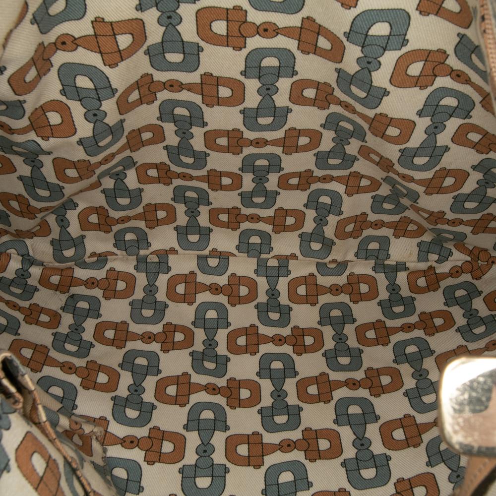 Gucci B Gucci Brown Light Brown Calf Leather Guccissima Princy Satchel Italy