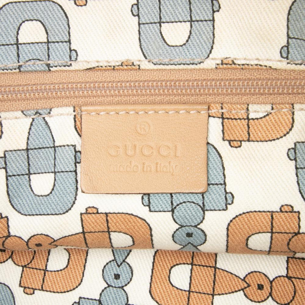 Gucci B Gucci Brown Light Brown Calf Leather Guccissima Princy Satchel Italy