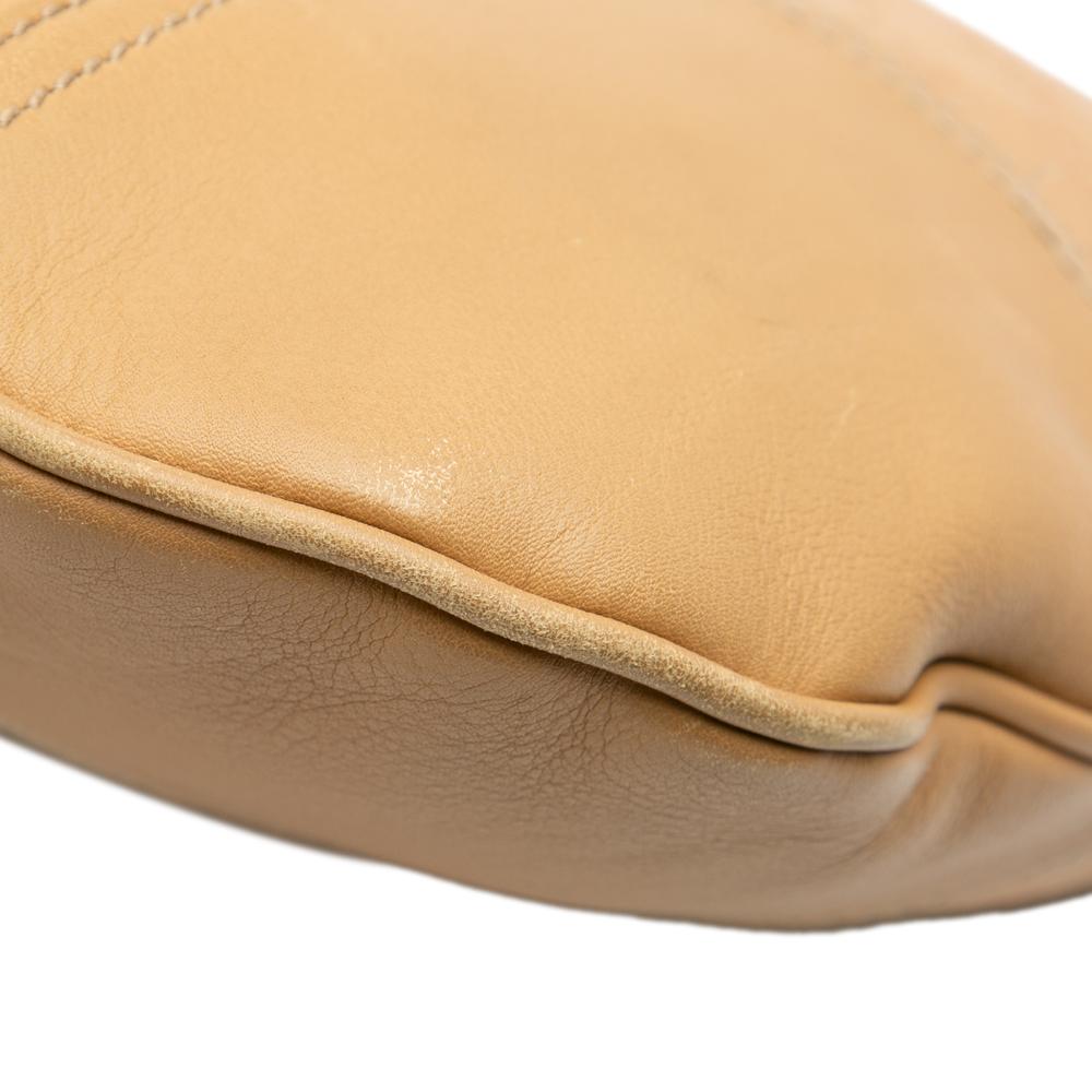 Gucci B Gucci Brown Light Brown Calf Leather Guccissima Princy Satchel Italy