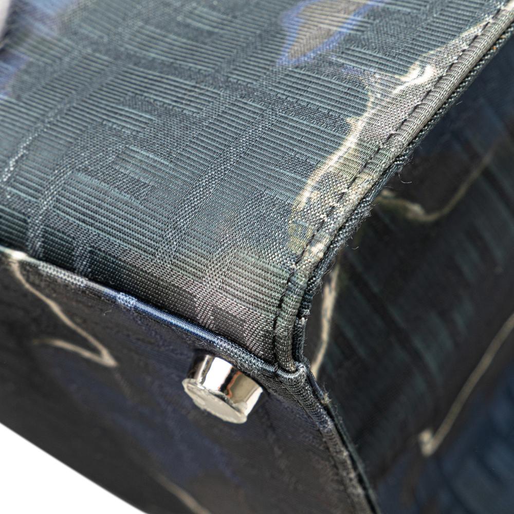 Fendi B Fendi Blue Jacquard Fabric Large Zucca Tie Dye Sunset Shopper Tote Italy