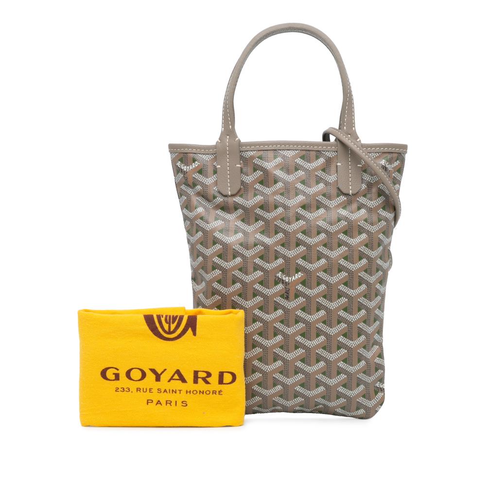 Goyard AB Goyard Gray Coated Canvas Fabric Goyardine Poitiers Claire Voie France