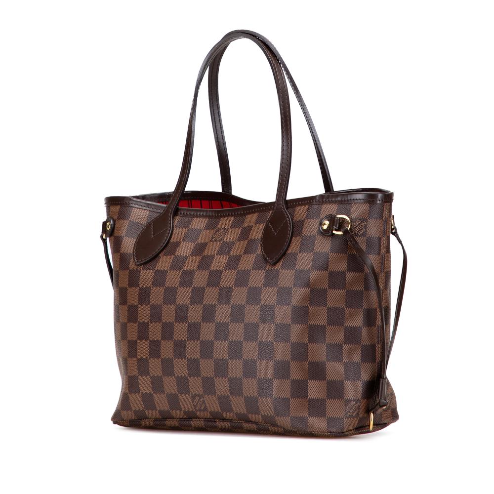Louis Vuitton B Louis Vuitton Brown Damier Canvas Canvas Damier Ebene Neverfull PM France