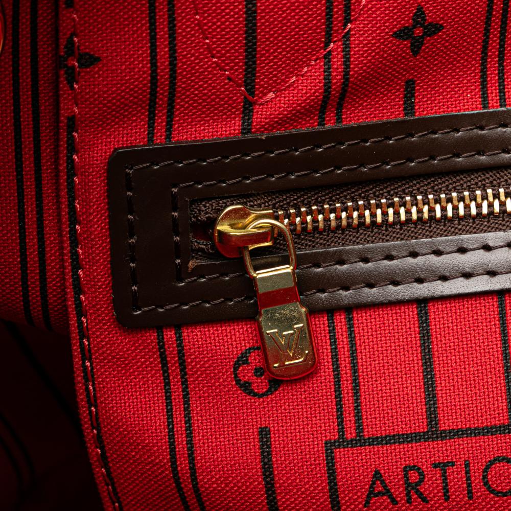 Louis Vuitton B Louis Vuitton Brown Damier Canvas Canvas Damier Ebene Neverfull PM France