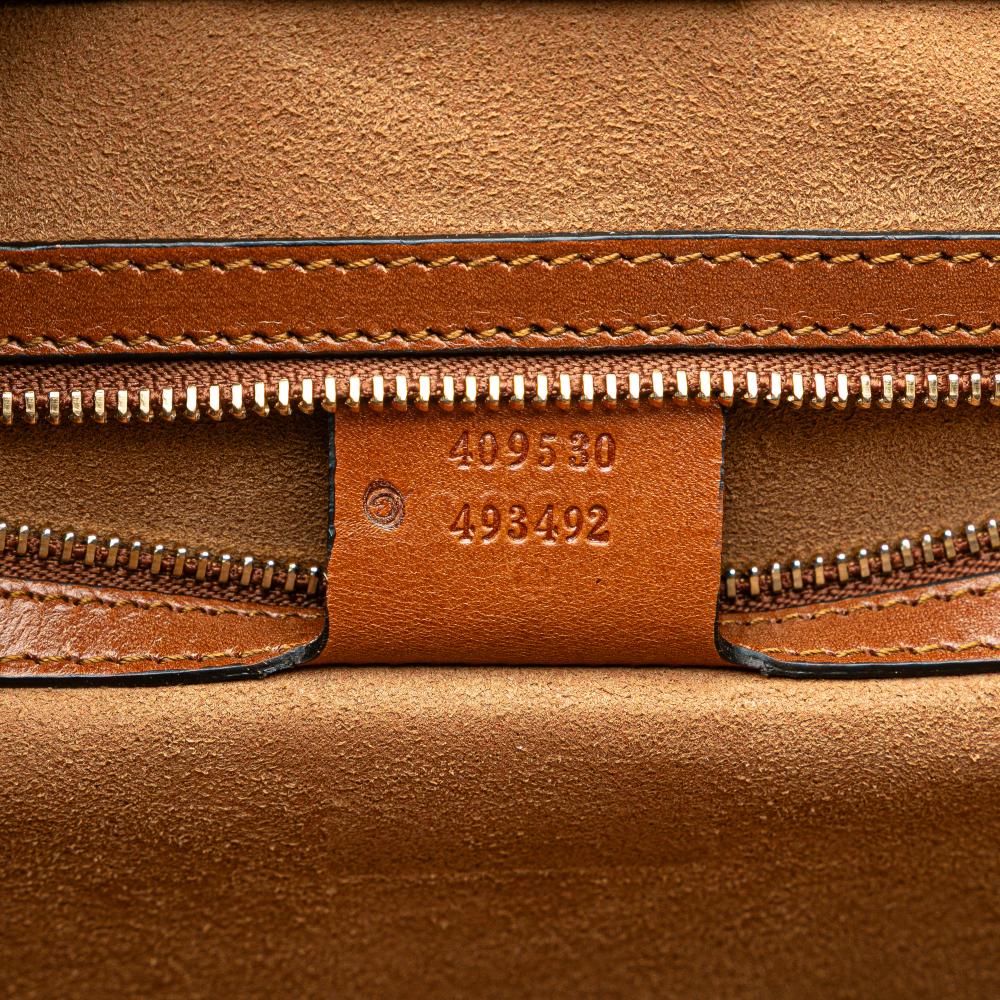 Gucci AB Gucci Black Calf Leather Large Linea A Satchel Italy