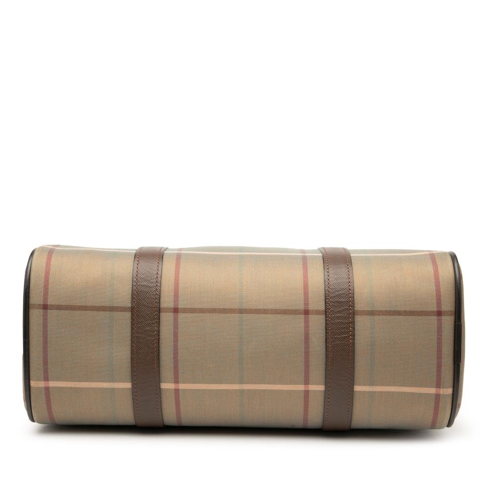 Burberry B Burberry Brown Light Brown Canvas Fabric Vintage Check Handbag United Kingdom