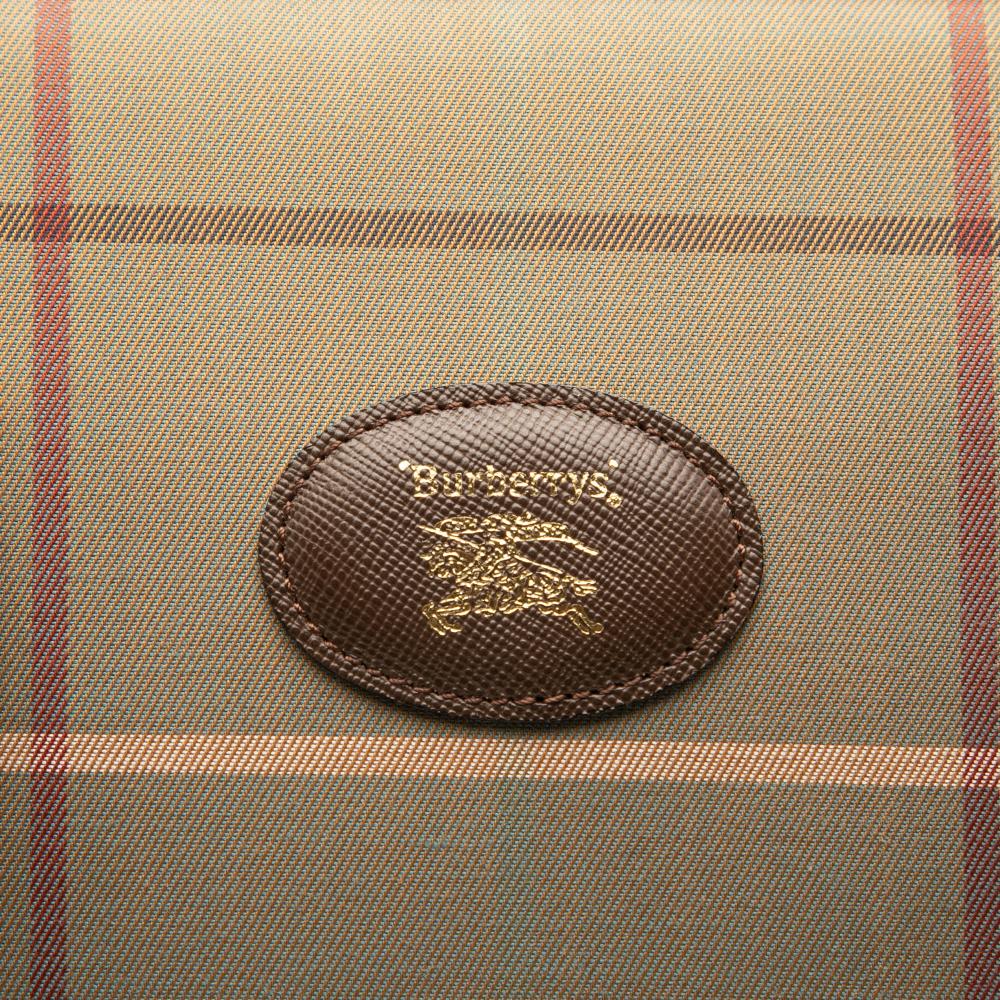 Burberry B Burberry Brown Light Brown Canvas Fabric Vintage Check Handbag United Kingdom