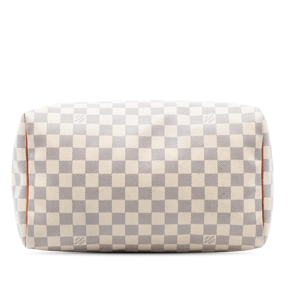 Louis Vuitton B Louis Vuitton White Damier Canvas Fabric Damier Azur Speedy 30 France