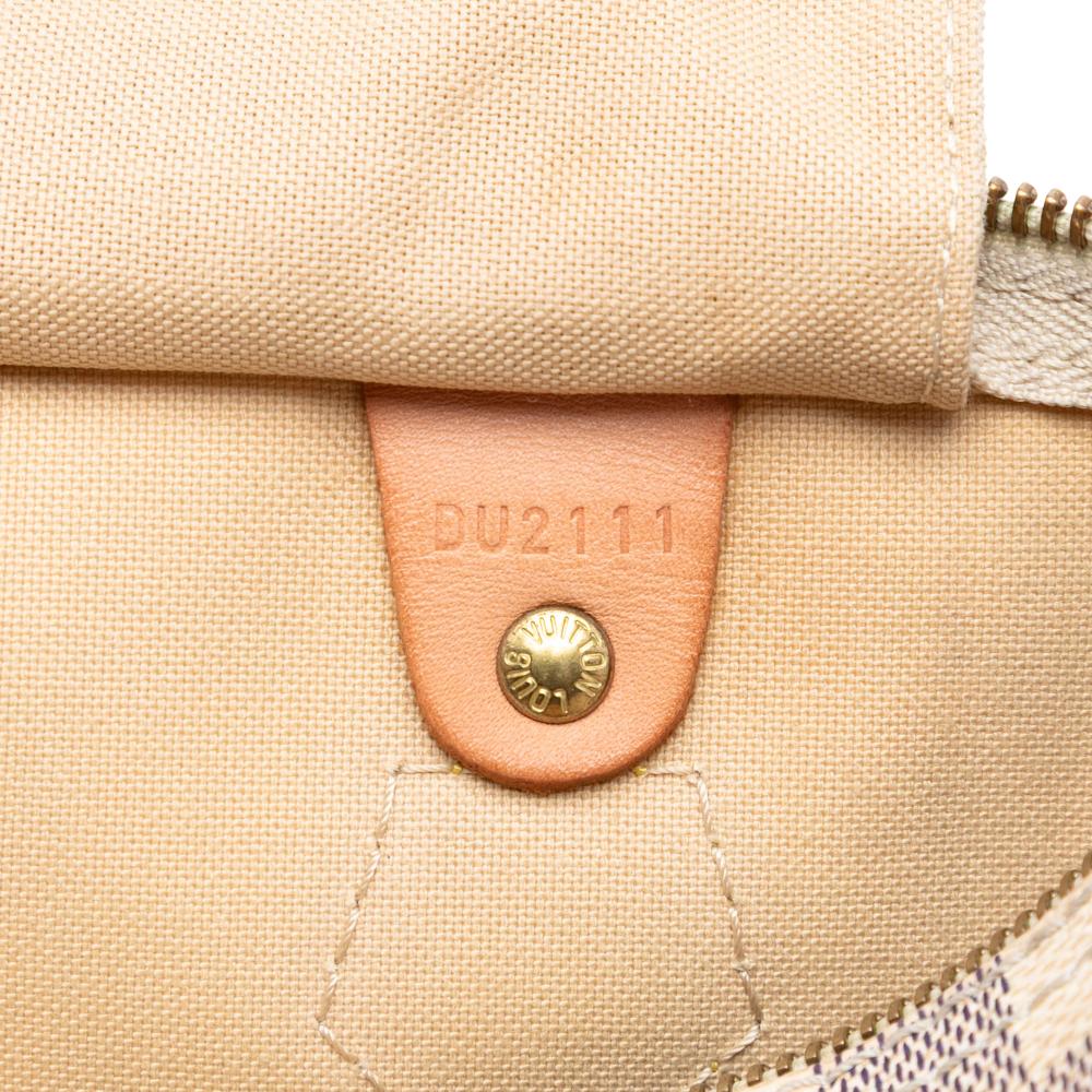 Louis Vuitton B Louis Vuitton White Damier Canvas Fabric Damier Azur Speedy 30 France