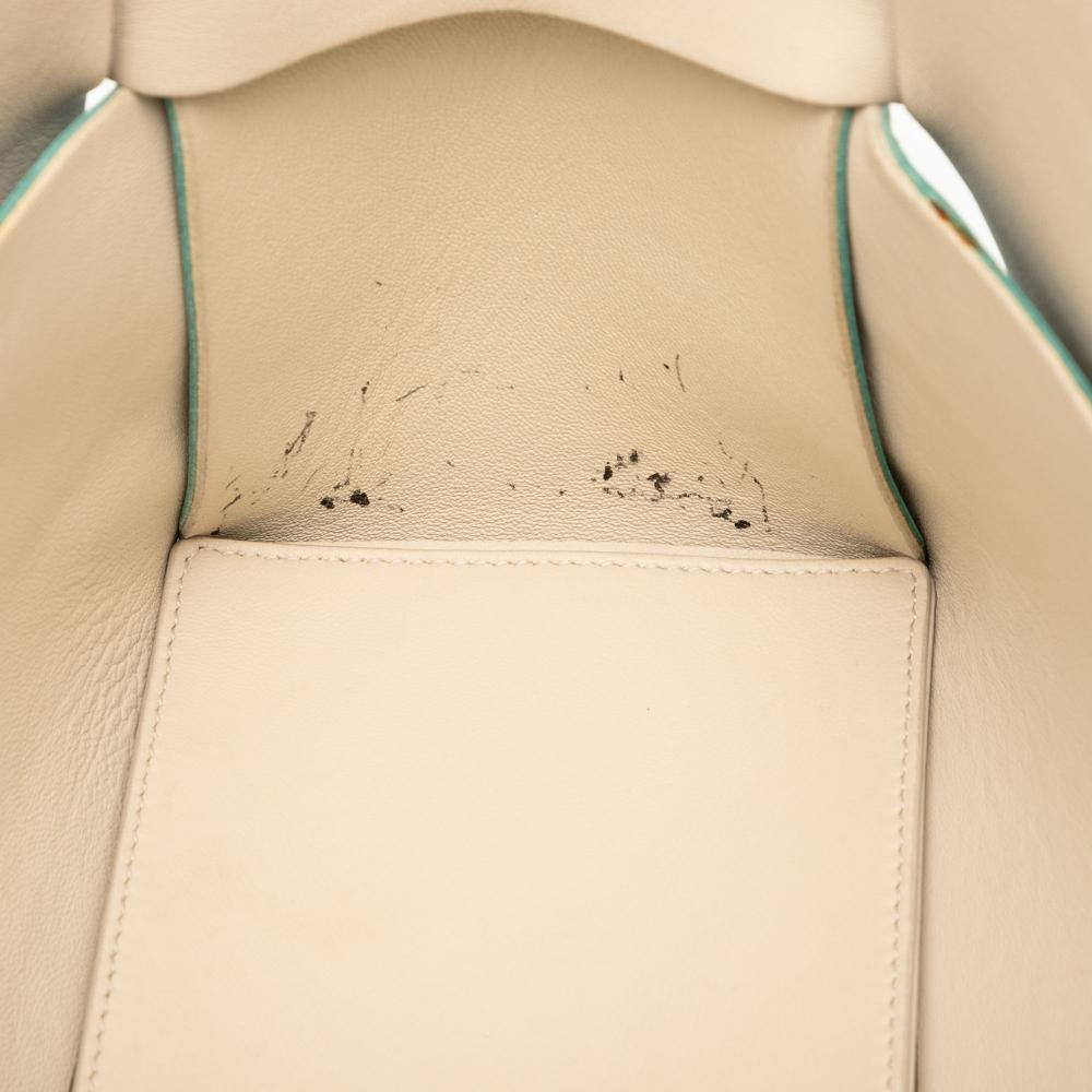 Bottega Veneta B Bottega Veneta Blue Turquoise Nappa Leather Leather Medium Nappa Maxi Intrecciato Arco Tote Italy