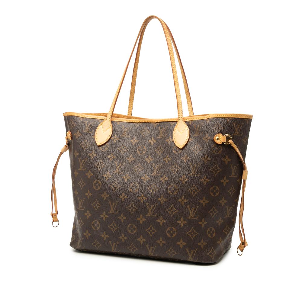 Louis Vuitton B Louis Vuitton Brown Monogram Canvas Fabric Monogram Neverfull MM France