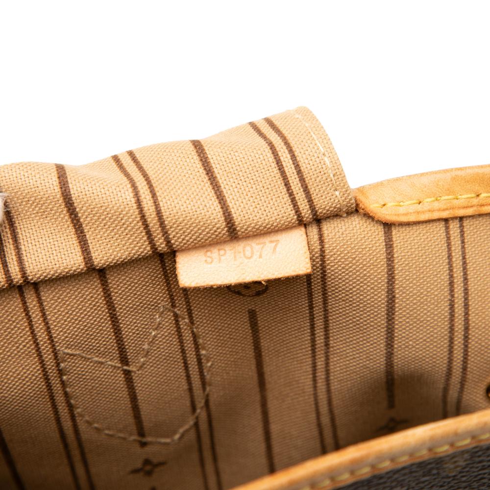 Louis Vuitton B Louis Vuitton Brown Monogram Canvas Fabric Monogram Neverfull MM France