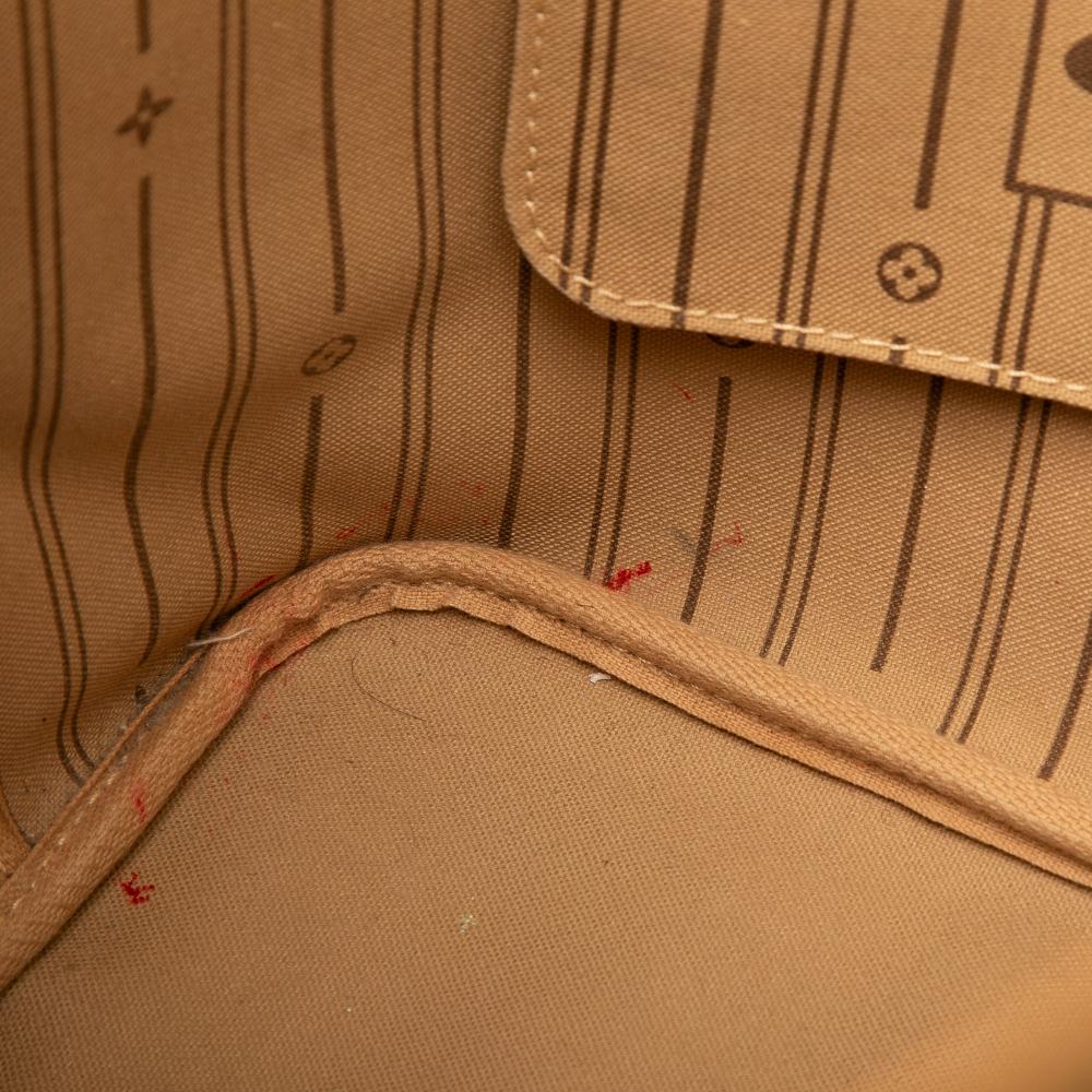 Louis Vuitton B Louis Vuitton Brown Monogram Canvas Fabric Monogram Neverfull MM France