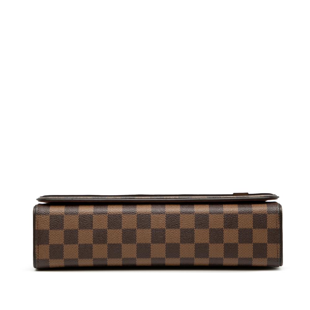 Louis Vuitton B Louis Vuitton Brown Damier Canvas Fabric Damier Ebene Tribeca Long France