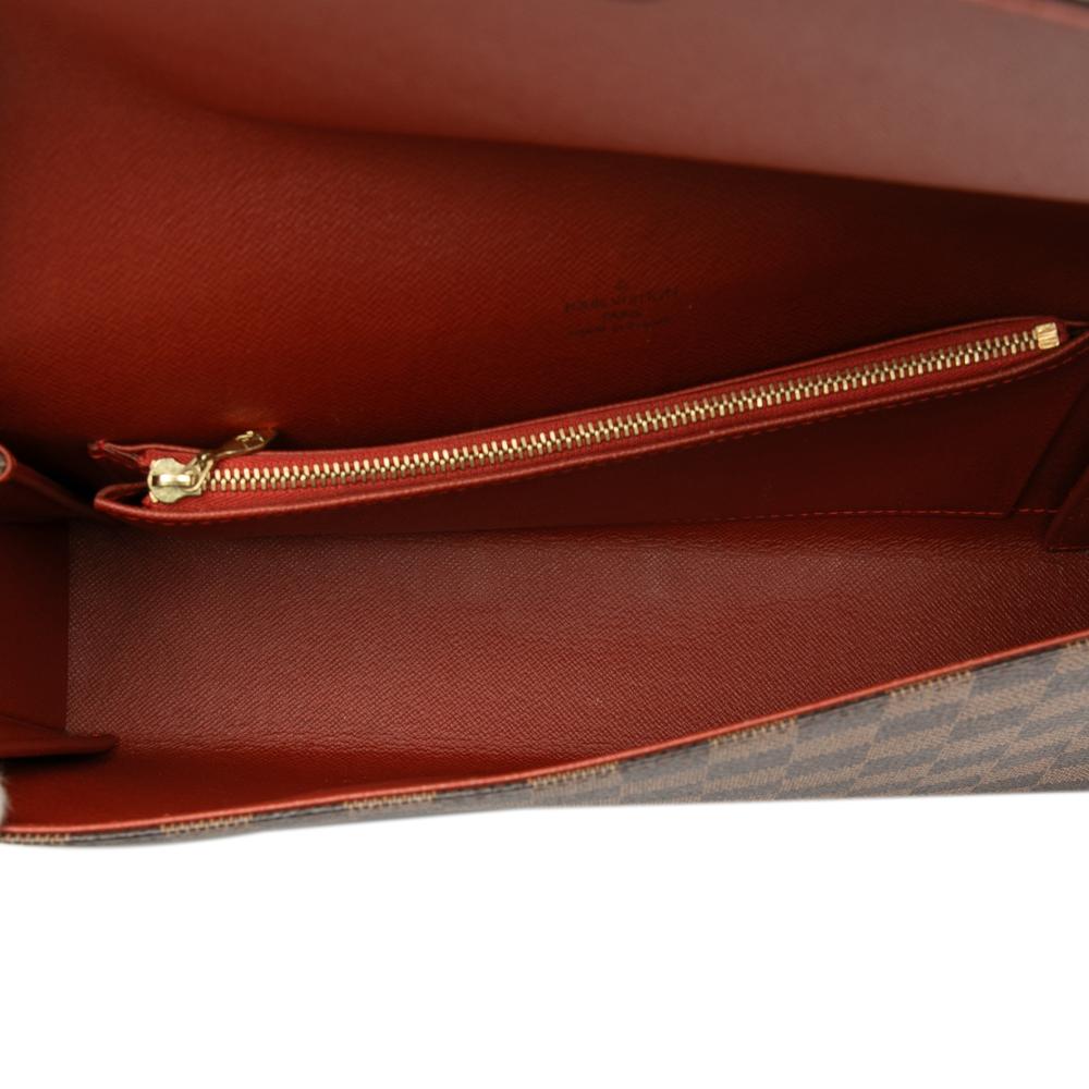 Louis Vuitton B Louis Vuitton Brown Damier Canvas Fabric Damier Ebene Tribeca Long France