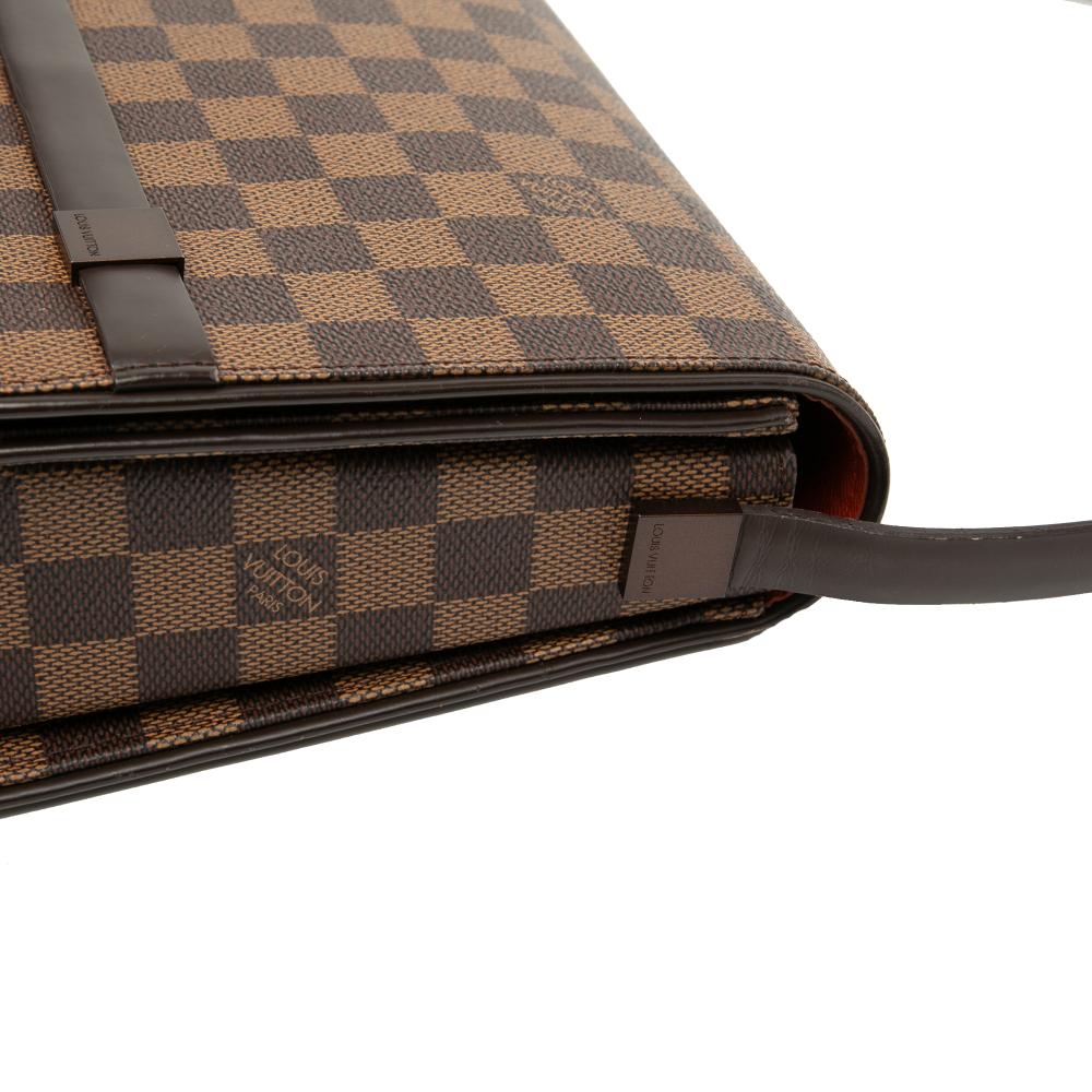 Louis Vuitton B Louis Vuitton Brown Damier Canvas Fabric Damier Ebene Tribeca Long France