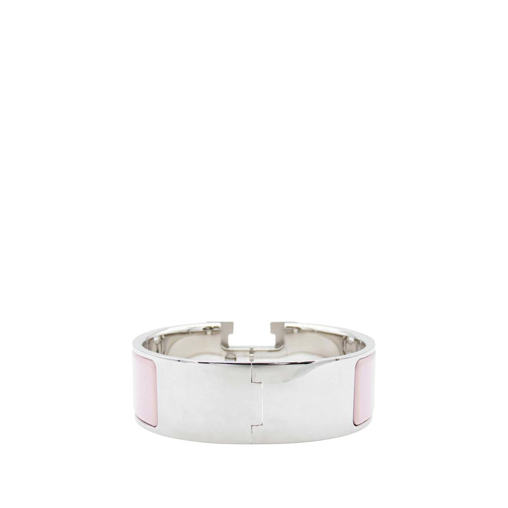Hermès AB Hermès Pink Light Pink Enamel Other Wide Clic Clac H Bracelet PM France
