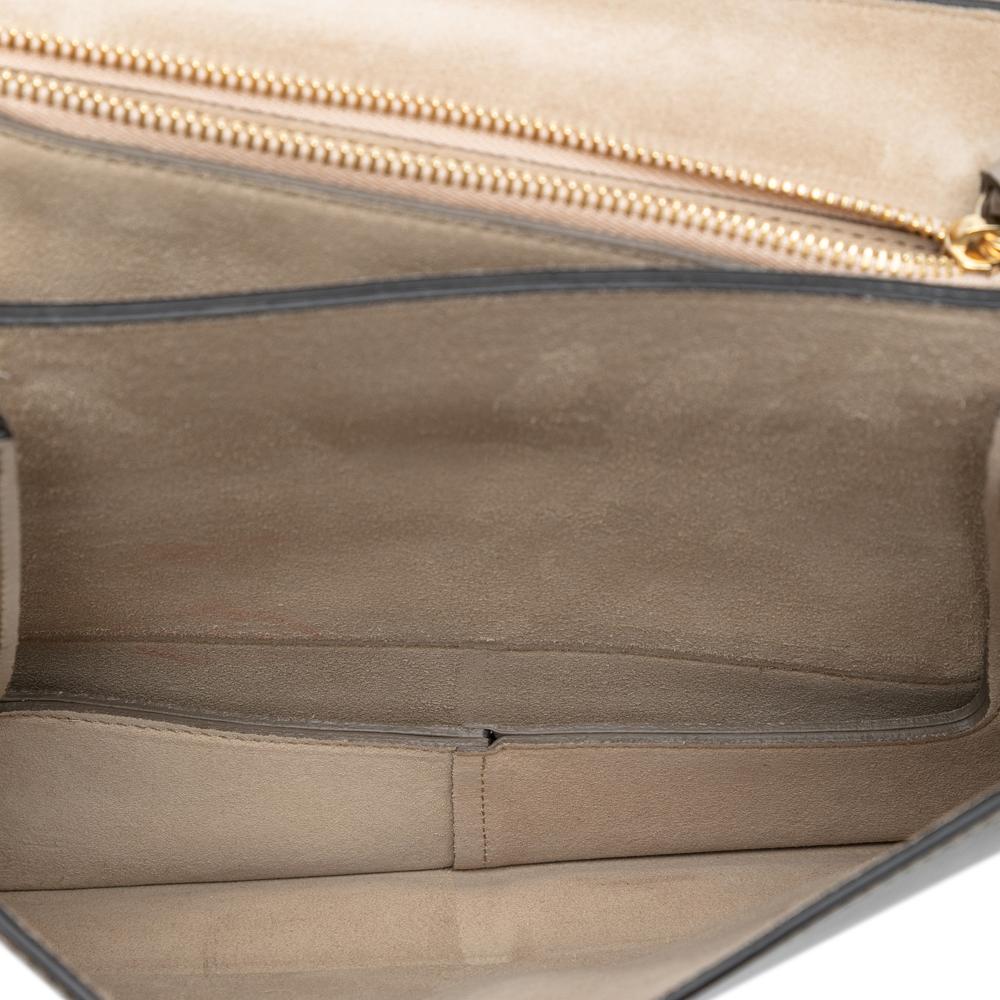 Chloé B Chloé Brown Taupe Calf Leather Medium skin and Suede Faye Crossbody Italy