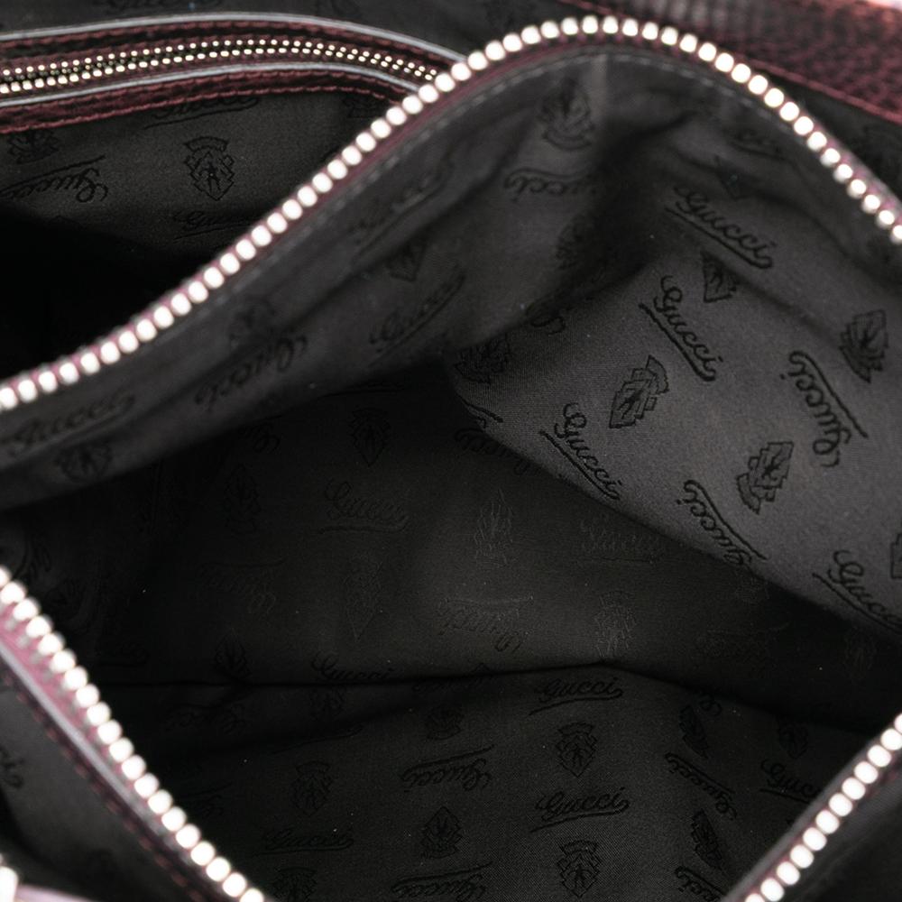 Gucci AB Gucci Brown Beige Canvas Fabric Large GG Bamboo Libeccio Tote Italy