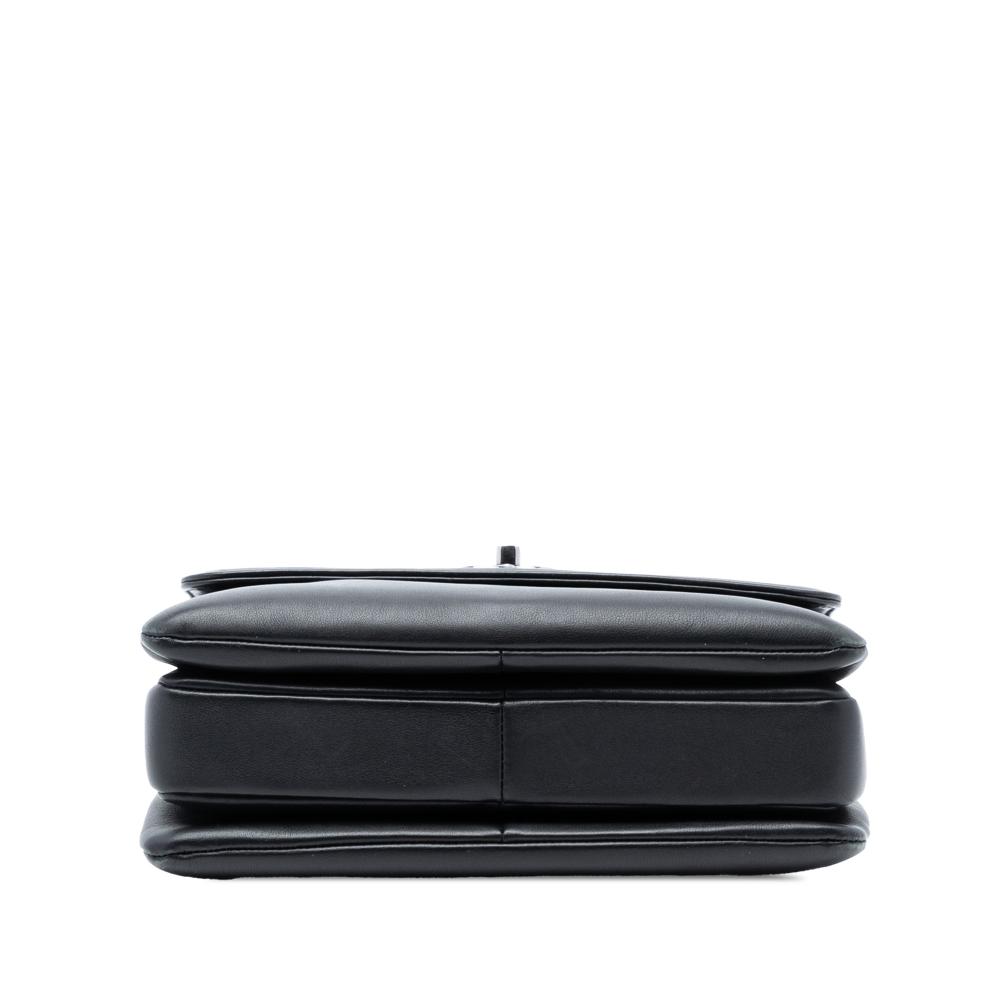 Chanel B Chanel Black Lambskin Leather Leather Small Lambskin Trendy CC Top Handle Bag Italy