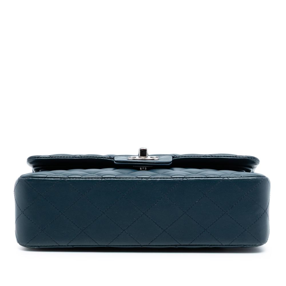 Chanel AB Chanel Blue Dark Blue Lambskin Leather Leather Small Classic Lambskin Double Flap France