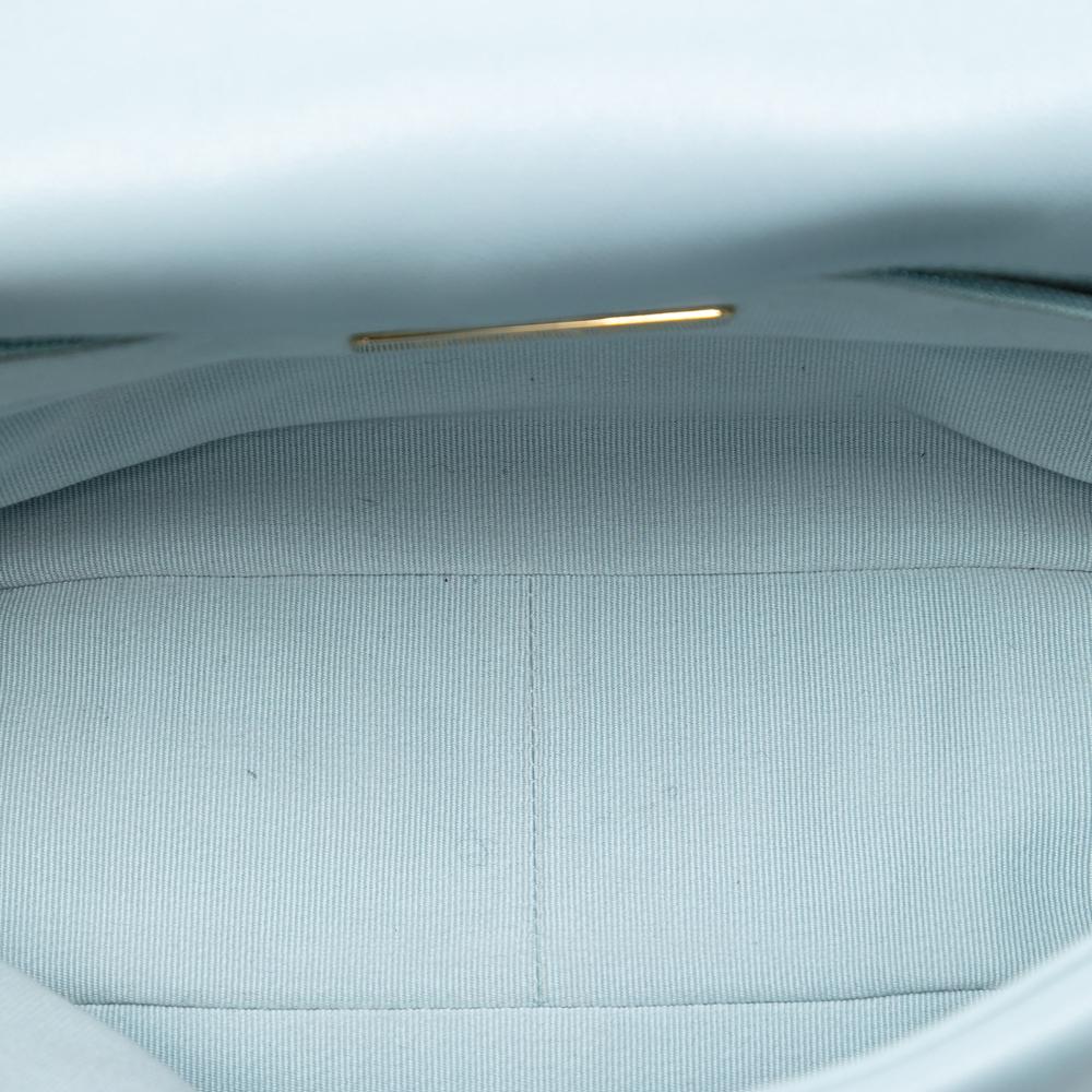 Chanel AB Chanel Blue Light Blue Lambskin Leather Leather Medium Lambskin 19 Flap Italy