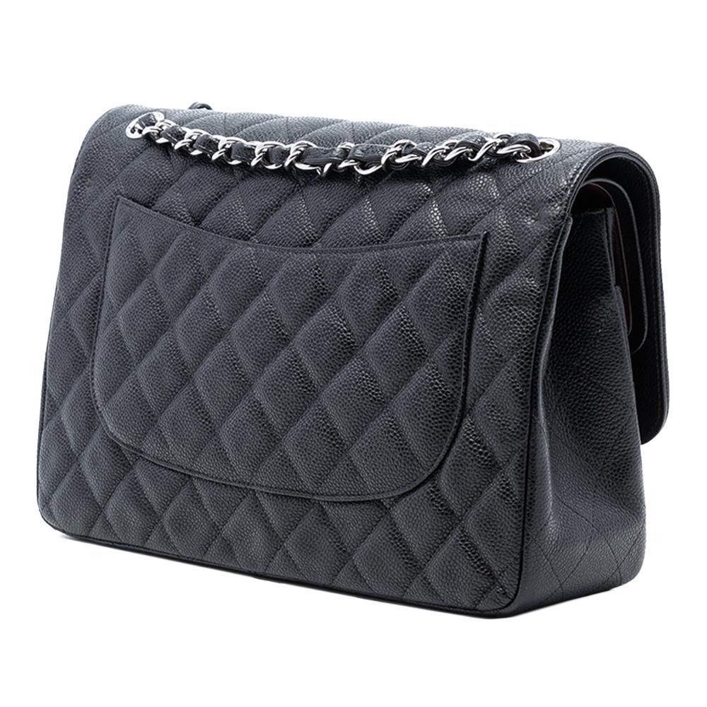 Chanel AB Chanel Black Caviar Leather Leather Jumbo Classic Caviar Double Flap Italy