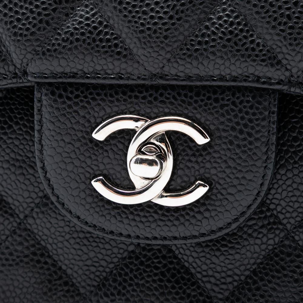 Chanel AB Chanel Black Caviar Leather Leather Jumbo Classic Caviar Double Flap Italy