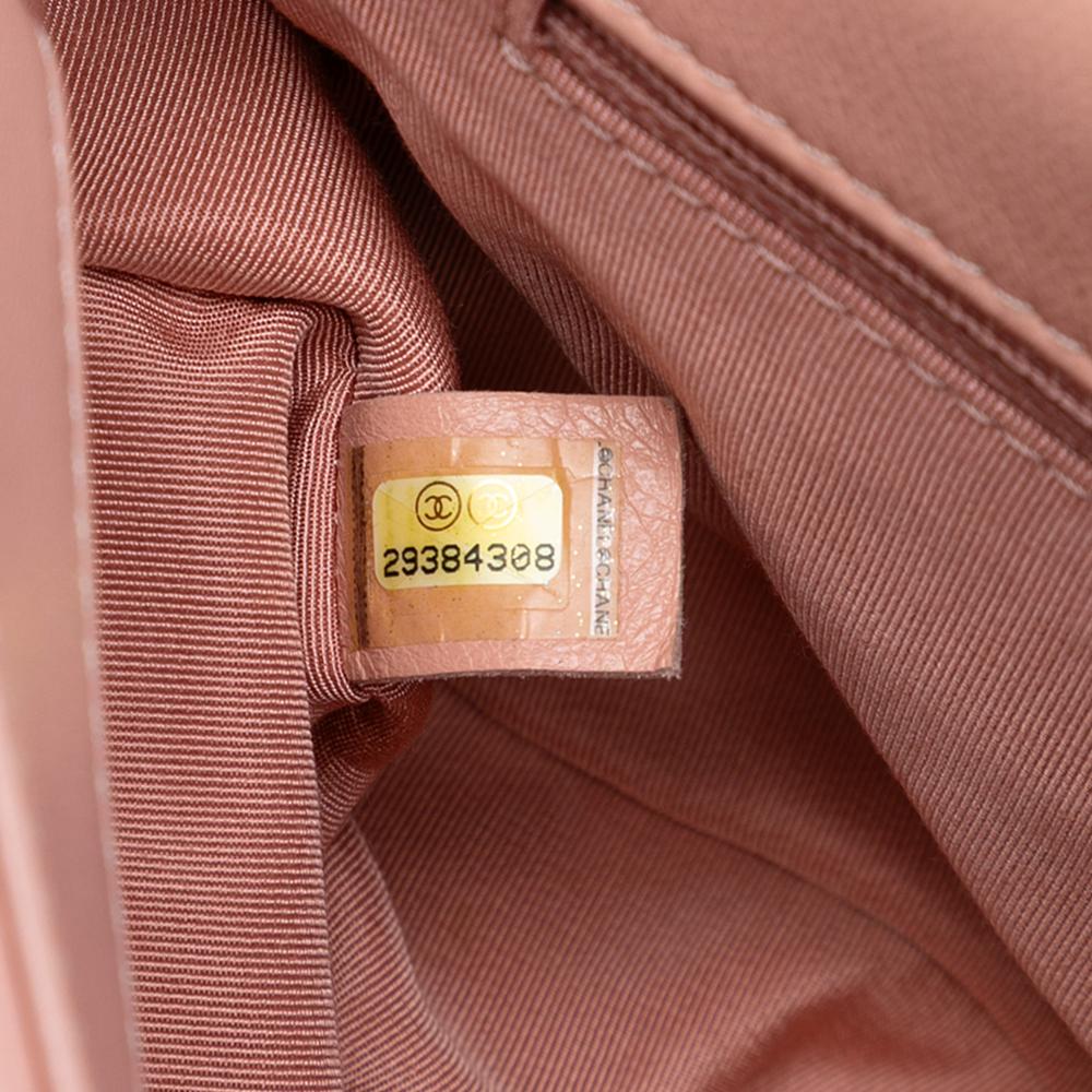 Chanel AB Chanel Pink Light Pink Lambskin Leather Leather Medium Lambskin 19 Flap Italy