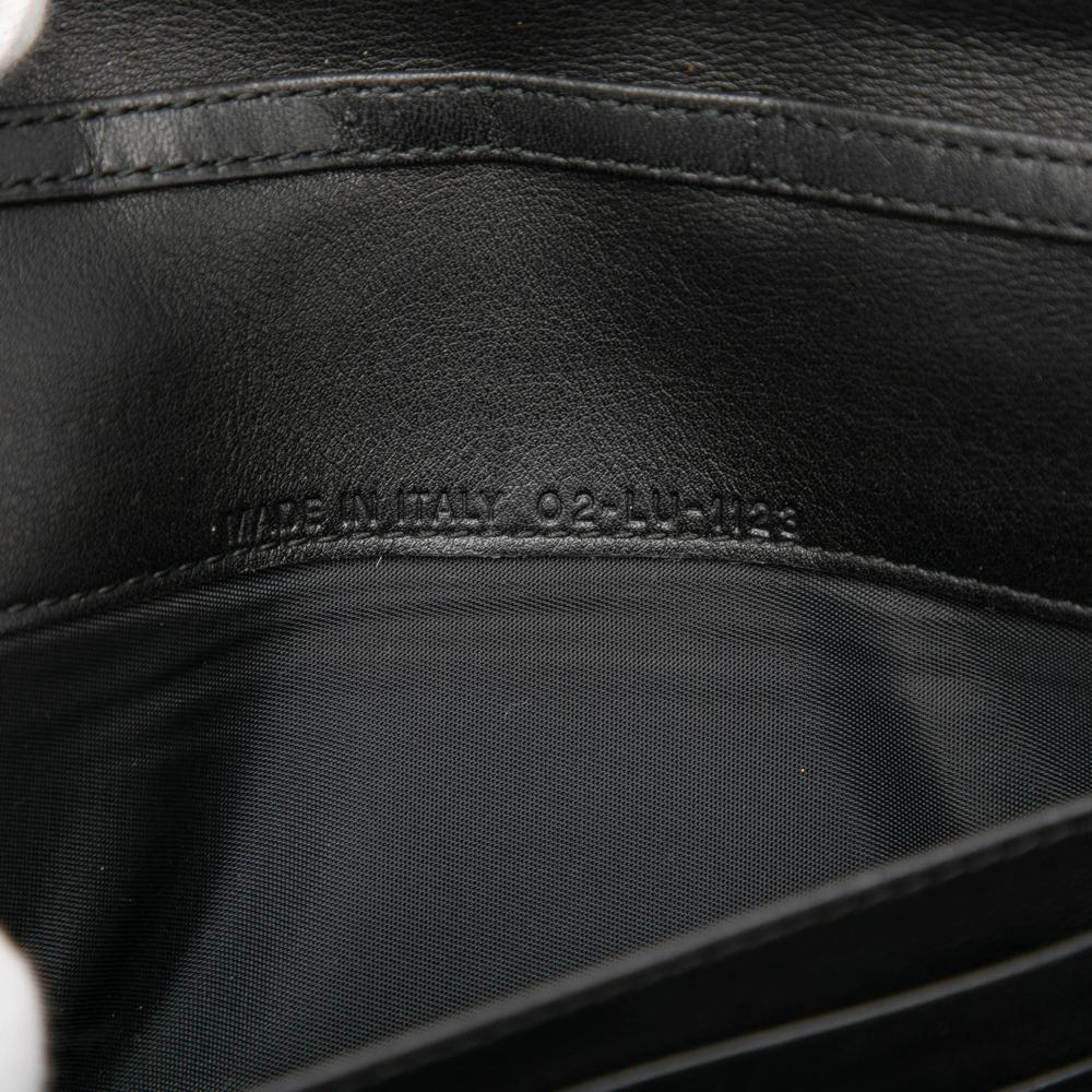 Christian Dior AB Dior Black Patent Leather Leather Patent Cannage Lady Dior Wallet On Chain Italy