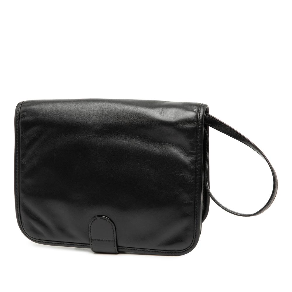 Loewe B LOEWE Black Calf Leather Anagram Clutch Spain