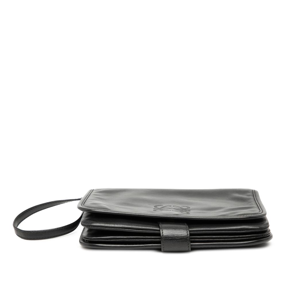 Loewe B LOEWE Black Calf Leather Anagram Clutch Spain