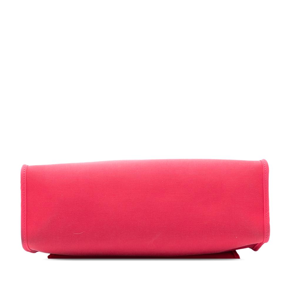 Hermès B Hermès Pink Strawberry with Black Canvas Fabric Toile Herbag Zip 31 France