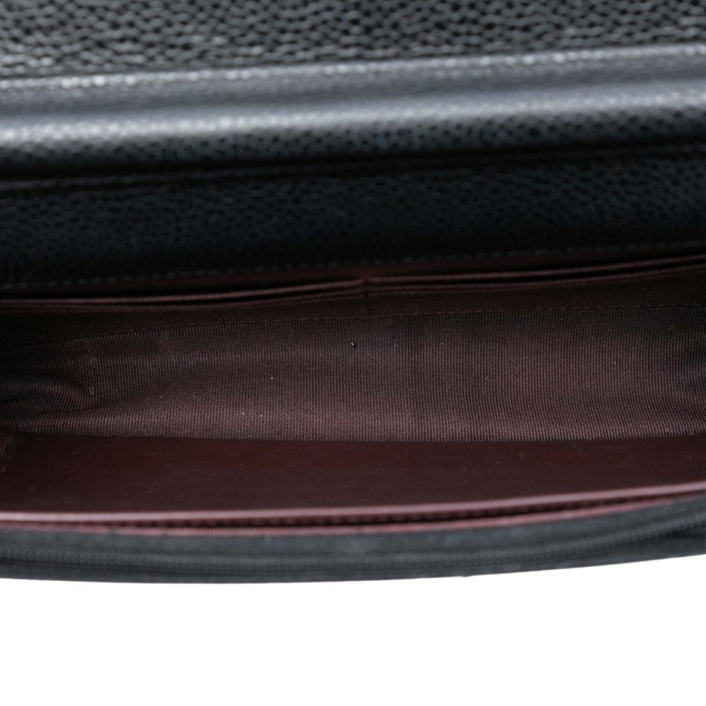 Chanel B Chanel Black Caviar Leather Leather CC Quilted Caviar Wallet on Chain France