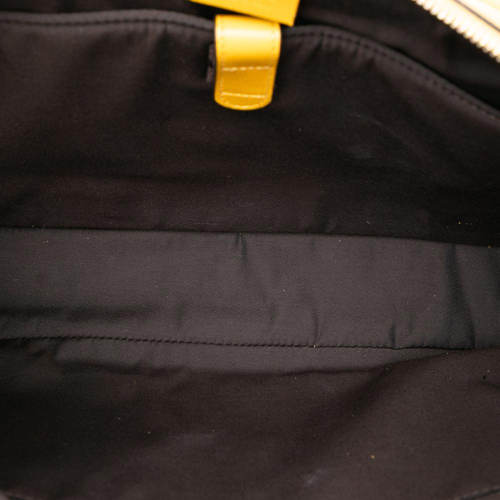 Gucci AB Gucci Yellow Calf Leather Medium Diamante Bright Business Bag Italy