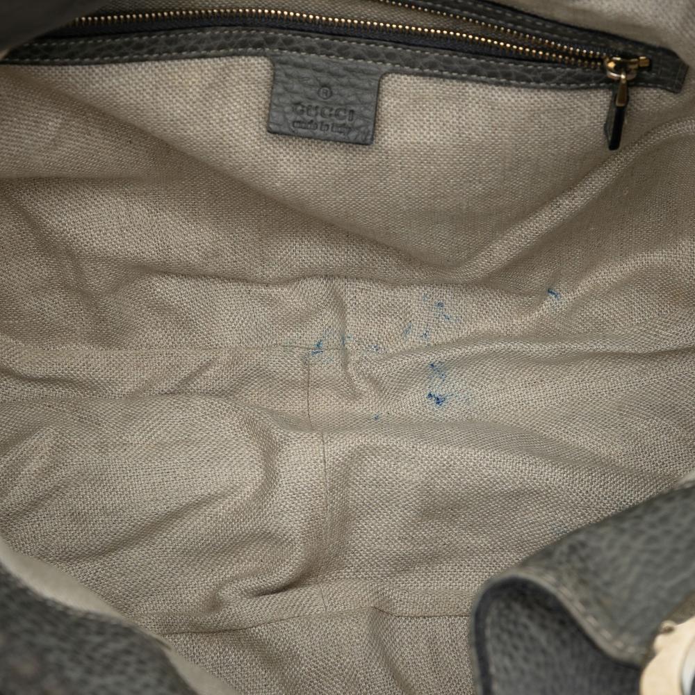 Gucci B Gucci Gray Calf Leather Charlotte Tote Italy