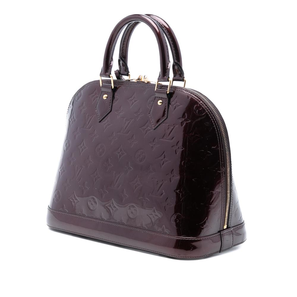 Louis Vuitton B Louis Vuitton Purple Vernis Leather Leather Monogram Vernis Alma PM France