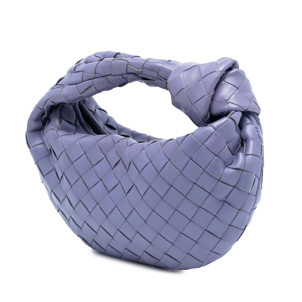 Bottega Veneta B Bottega Veneta Purple Lavender Nappa Leather Leather Mini Nappa Intrecciato Jodie Italy