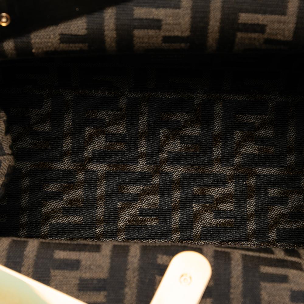 Fendi AB Fendi Brown Light Beige Nappa Leather Leather Small Nappa Fendi First Crossbody Italy