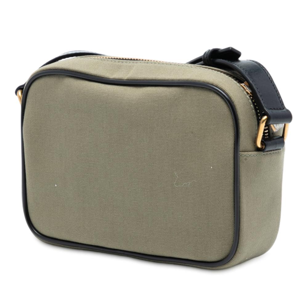 Saint Laurent AB Saint Laurent Green Olive Green Canvas Fabric Small Camp Camera Bag Italy