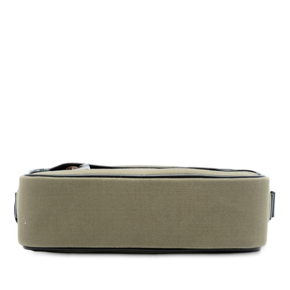 Saint Laurent AB Saint Laurent Green Olive Green Canvas Fabric Small Camp Camera Bag Italy