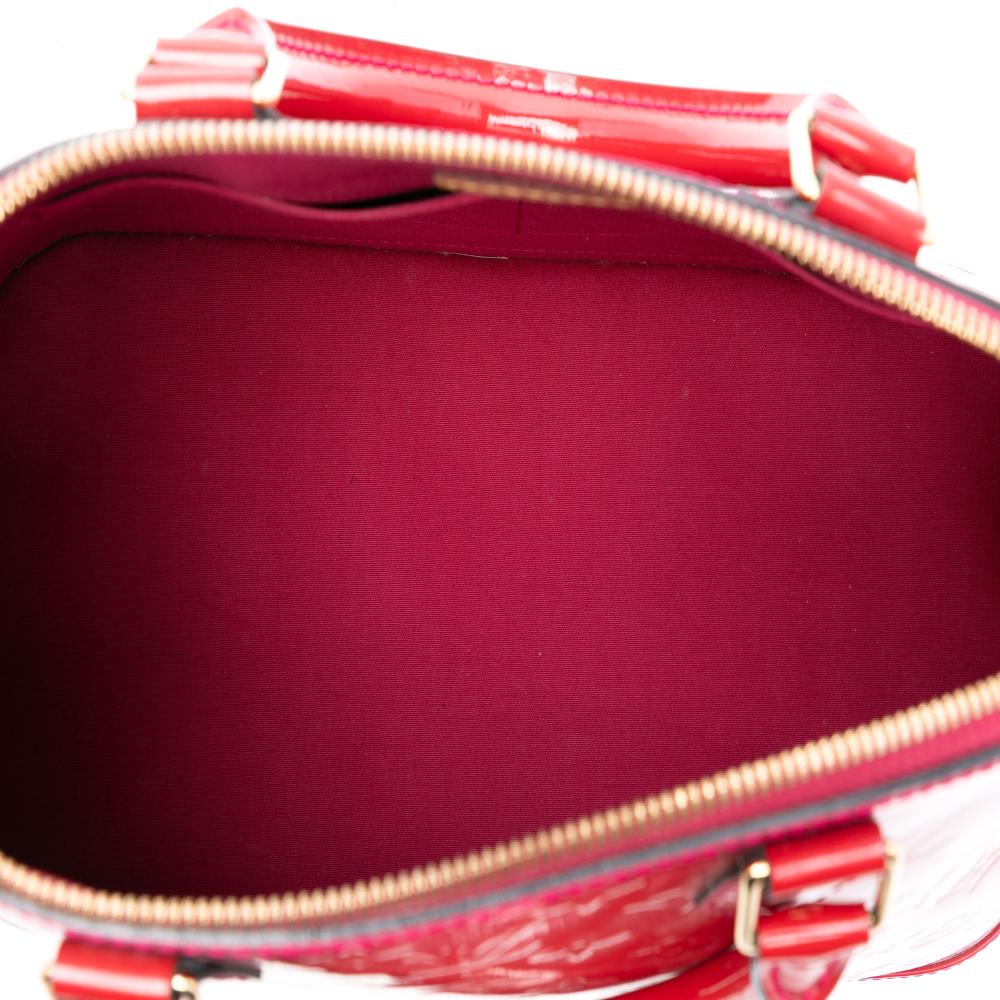 Louis Vuitton B Louis Vuitton Red Vernis Leather Leather Monogram Vernis Alma PM France