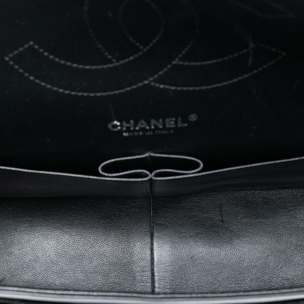 Chanel AB Chanel Black Patent Leather Leather Jumbo Classic Patent Double Flap Italy