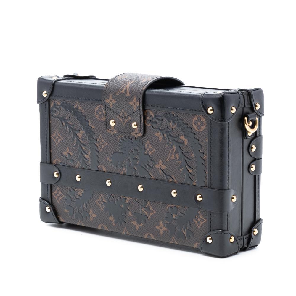 Louis Vuitton AB Louis Vuitton Brown Monogram Canvas Fabric Monogram Blossom Petite Malle France