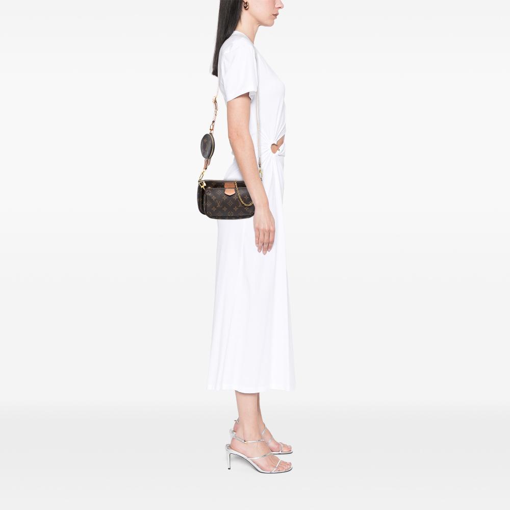 Louis Vuitton B Louis Vuitton Brown Monogram Canvas Fabric Monogram Multi Pochette Accessoires France