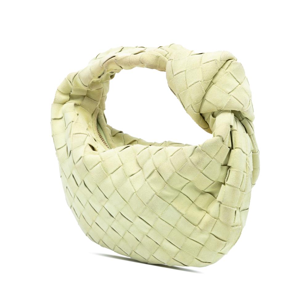 Bottega Veneta AB Bottega Veneta Yellow Light Yellow Suede Leather Mini Intrecciato Jodie Italy
